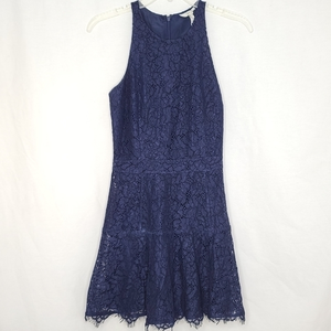 Joie 0 NWOT Navy‎ Blue Sleeveless Lacey Dress